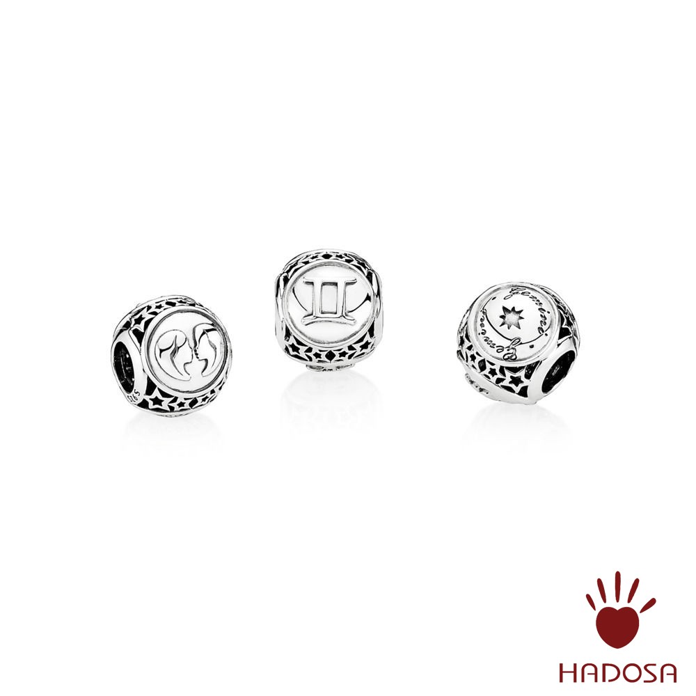 Charm cung Song Tử (Gemini)) bạc 925 cao cấp DIY Hadosa