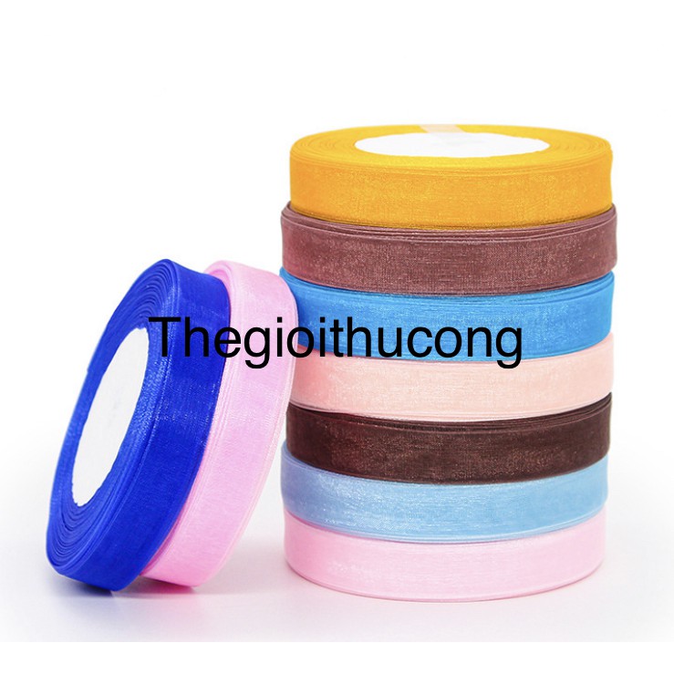 [Bán lẻ giá sỉ]Ruy băng voan hàn quốc 15mm cao cấp, ribbon, ruybang trang trí