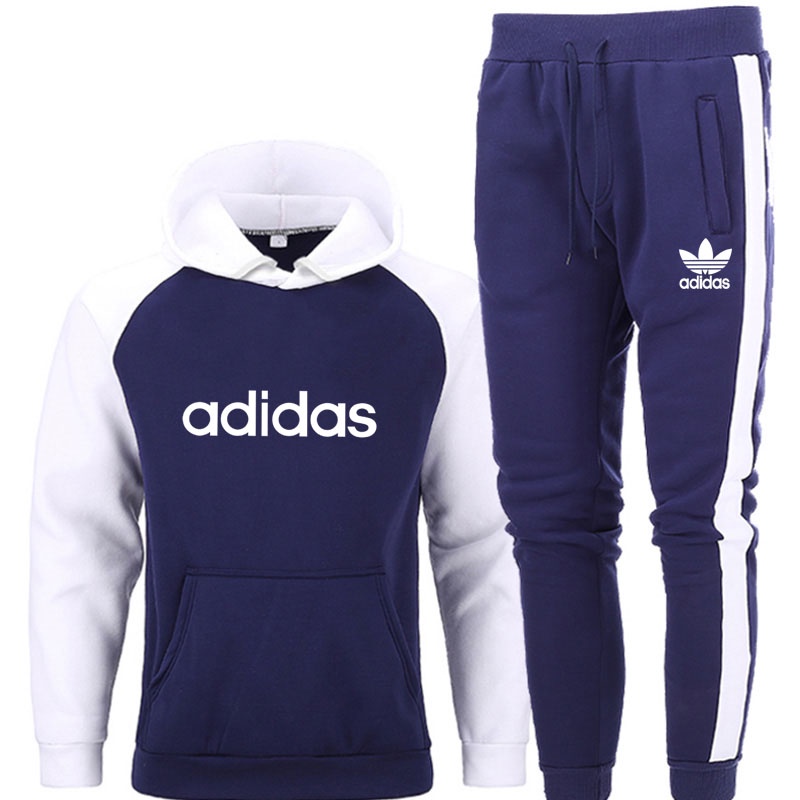 Set Đồ Thể Thao Áo Hoodie Tay Dài Phối Quần Dài Adidas Thời Trang Xuân Hè 2022 Cho Nam