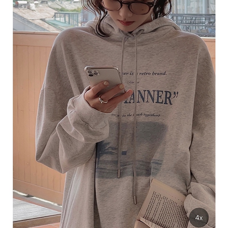 Áo Hoodie Dáng Rộng Thiết Kế Mỏng Thời Trang Mùa Thu Mới Dành Cho Nữ