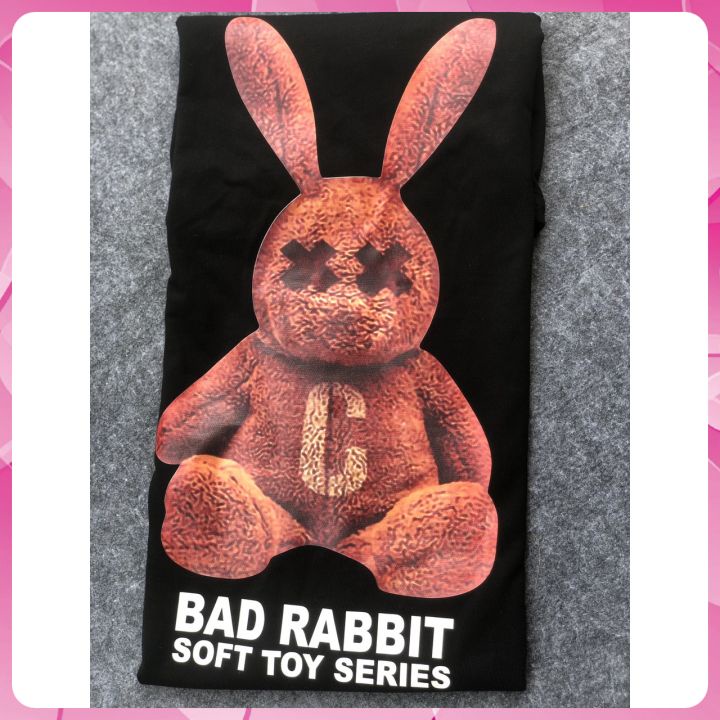 Áo Thun Tay Lỡ Phom Rộng chất cototon loại 1, áo phông Unisex nam nữ 50kg-90kg in hình RABBIT C Nâu XXR