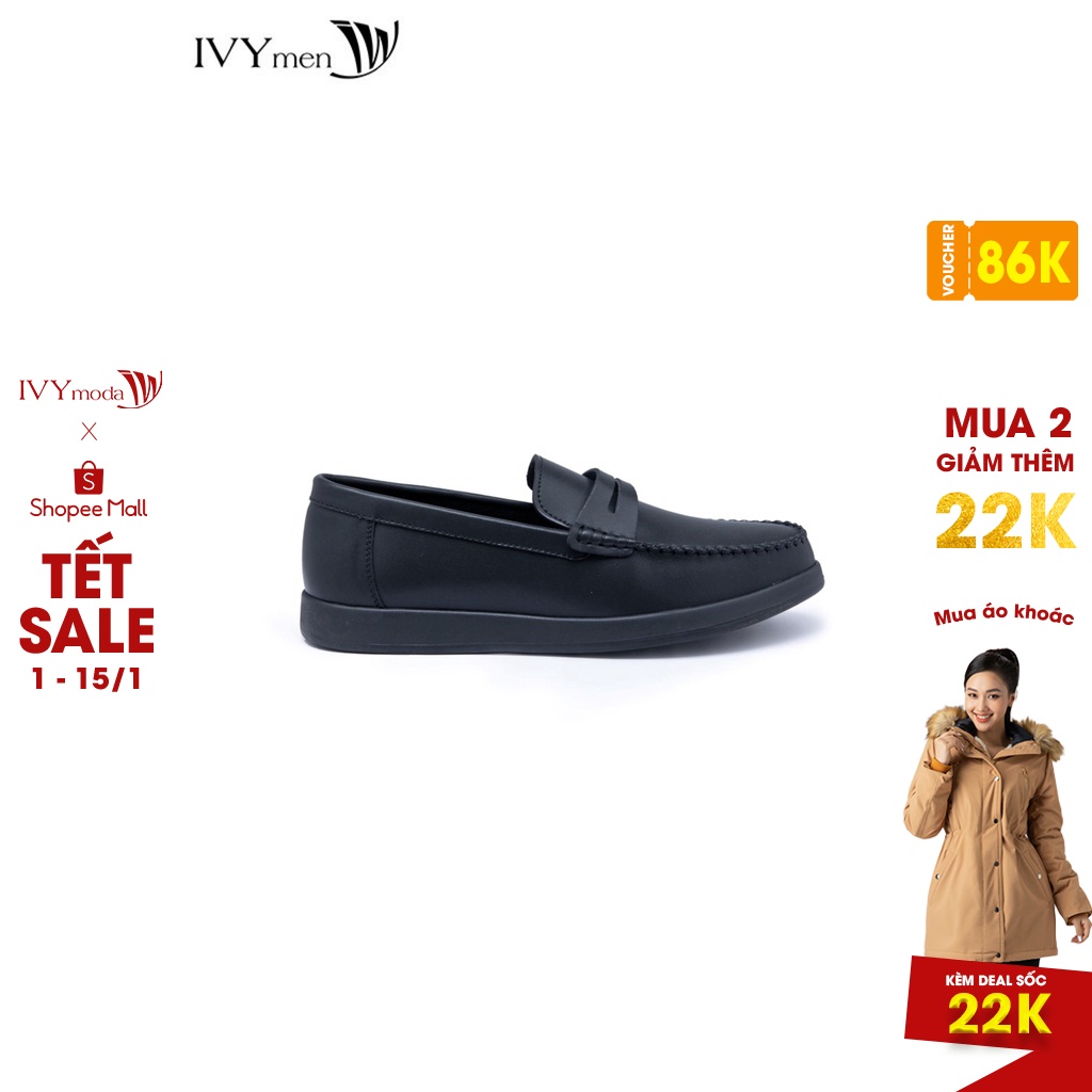 [NHẬP WABRTL5 GIẢM 10% TỐI ĐA 50K ĐH 250K ]Giày lười nam da thật IVY moda MS 52E3125