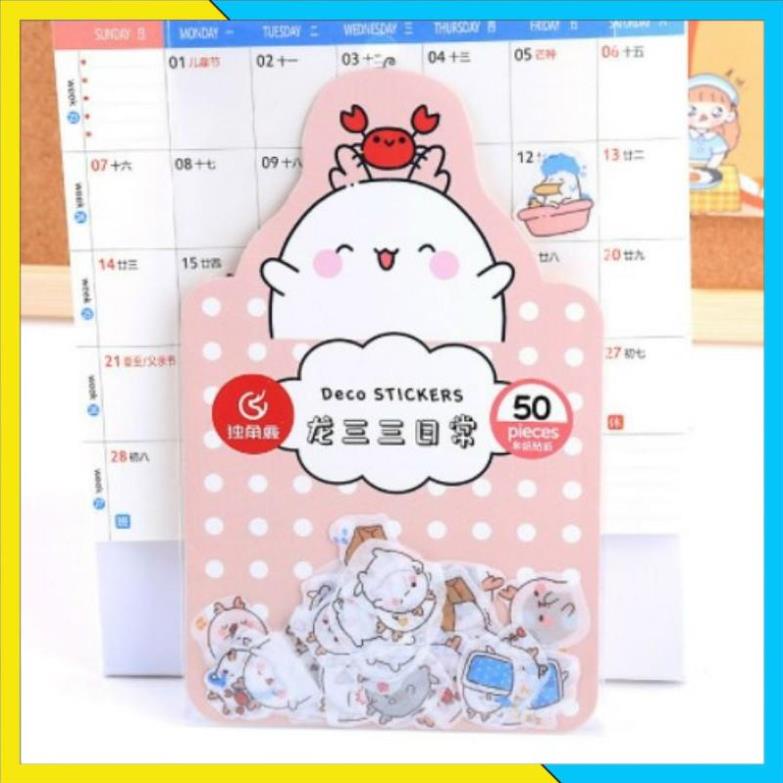 [FREESHIP] Sticker, hình dán con thú bịch nhiều miếng cute