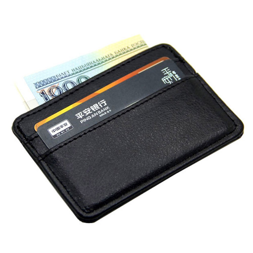 Ví đựng thẻ cao cấp giả da màu đen thời trang