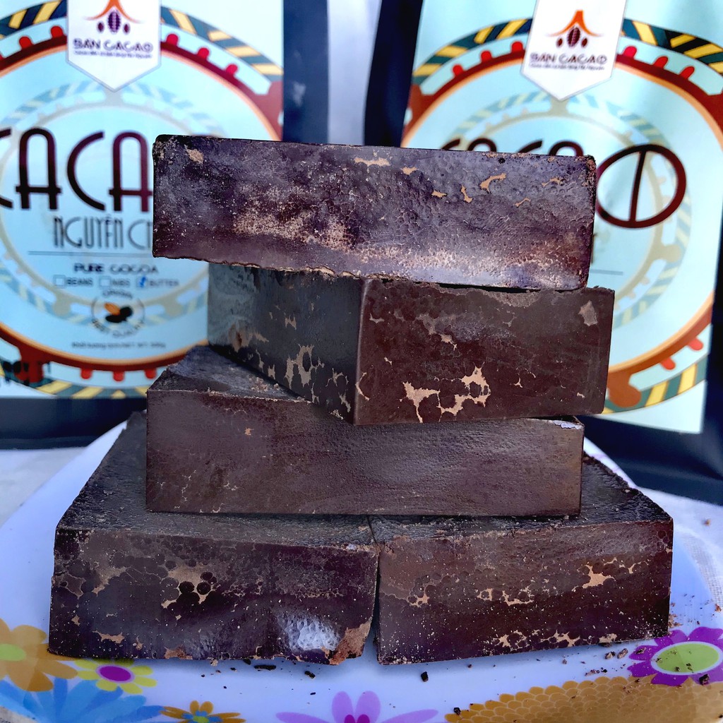 Socola đen 100% - 500g Cocoa mass - nguyên liệu làm socola