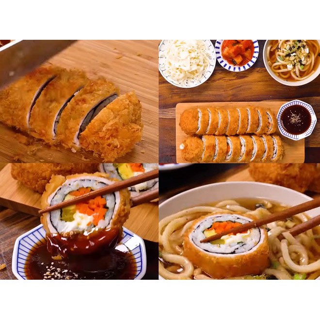 4 cuộn kimpap chiên tẩm bột xù