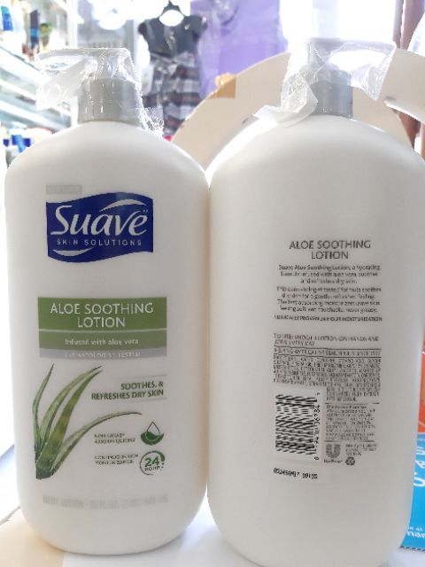 KEM DƯỠNG ẨM CHỐNG KHÔ TINH CHẤT NHA  ĐAM DƯA LEO MỸ 946ML - Suave Skin Solutions Soothing with Aloe Body Lotion 946ml