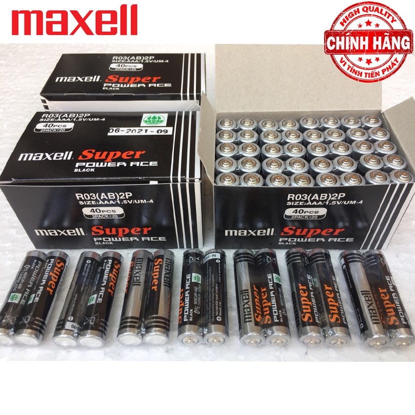 Bộ vỉ 2 viên Pin Tiểu AAA (3A) Maxell Super power Ace 1.5V