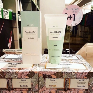 SRM chiết xuất rau má cho da nhạy cảm HEIMISH ALL CLEAN GREEN FOAM CLEANSER