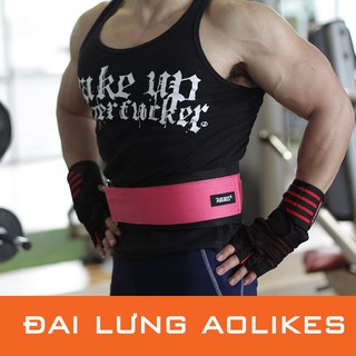 Đai lưng tập gym, Nịt lưng tập gym, đai lưng hỗ trợ bảo vệ cột sốt cho người tập gym , Đai lưng dán Aolikes