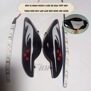 Nắp xi nhan wave A - sơn họa tiết đẹp