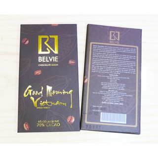 Socola Cafe Belvie 70% Cacao-Socola Đen - 27gram
