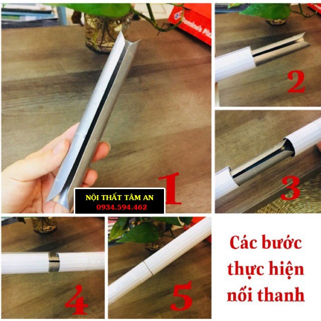 Cút nối thanh treo rèm vải vô cùng tiện lợi và dễ sử dụng - Rèm Cửa Tâm An