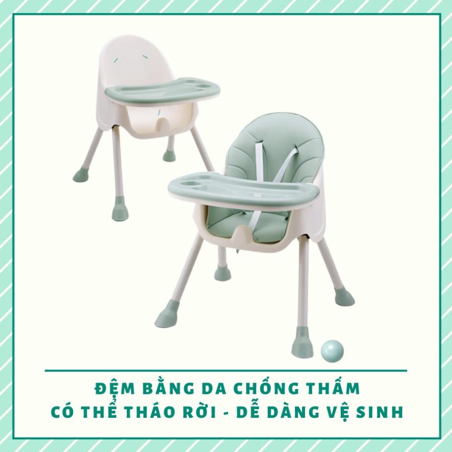 FREE SHIP !!! Ghế ăn dặm 9BABY, full phụ kiện dành cho bé màu xanh lá