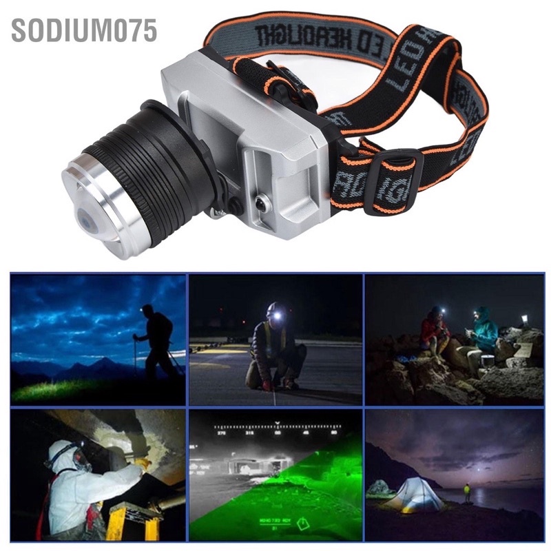 Đèn Đội Đầu 3 Chế Độ, Cảm Ứng Bật Tắt, Đèn Led Siêu Sáng Tích Điện 6-8h,Đầu Sạc USB