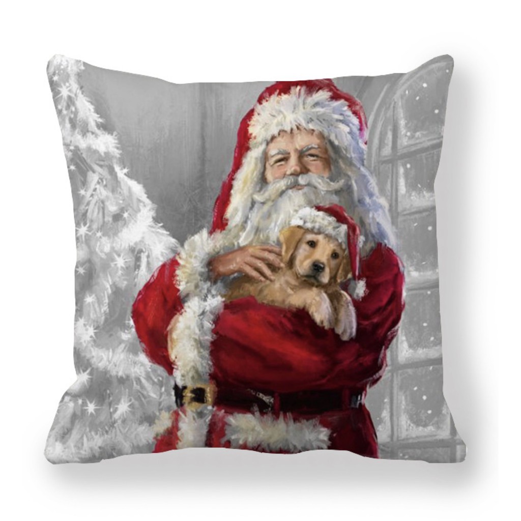 [ VỎ + RUỘT ] Gối Tựa Lưng Sofa VẢI COTTON HỌA TIẾT NOEL SBK132