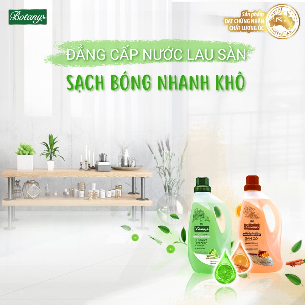 {HOẢ TỐC} Nước Lau Sàn Botany Tinh Dầu Sả Chanh Chính Hãng 1.25 Lít