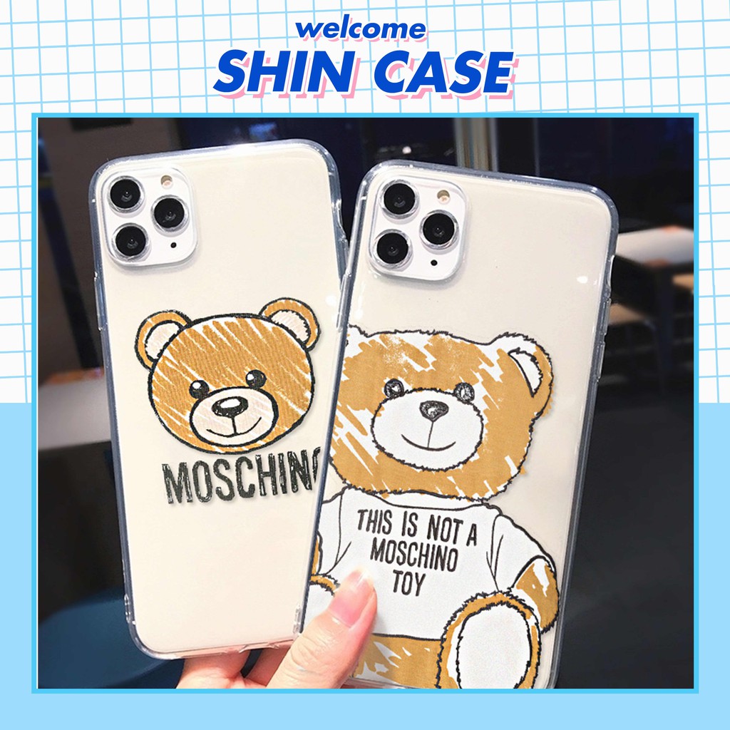 Ốp lưng iphone Gấu nâu Mochino viền trong chống ố 5/5s/6/6plus/6s/6splus/7/7plus/8/8plus/x/xs/11/12/pro/max/plus/promax | BigBuy360 - bigbuy360.vn