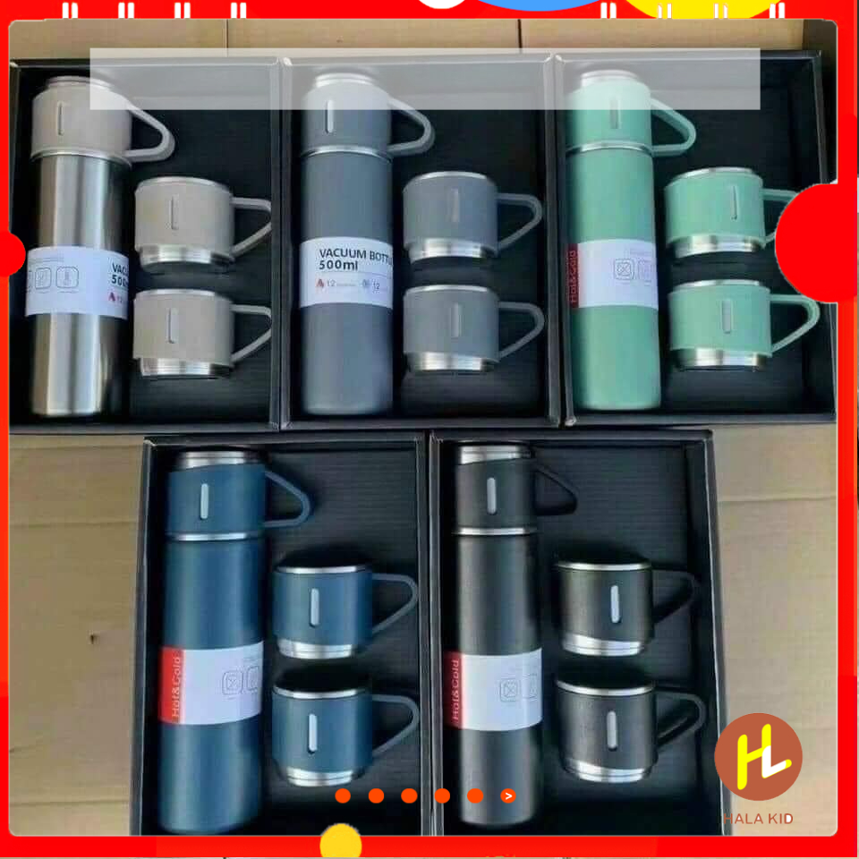 BÌNH GIỮ NHIỆT 500ML TẶNG KÈM 2 CỐC