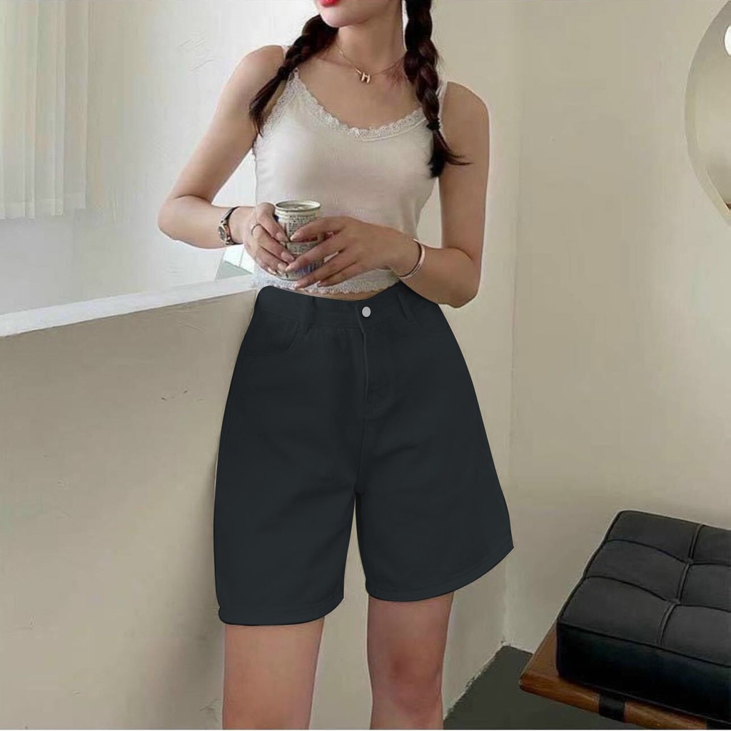  Quần Jean Ngố Ống Rộng Lưng Cao màu Đen Phong cách Ulzzang BC340 | BigBuy360 - bigbuy360.vn