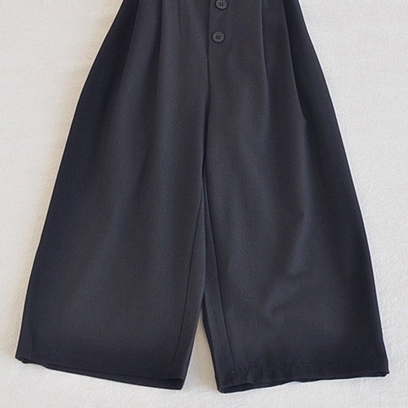 Set áo liền quần BEAR LEADER từ lụa lạnh lưng cao ống rộng dễ thương thời trang mùa hè cho bé gái