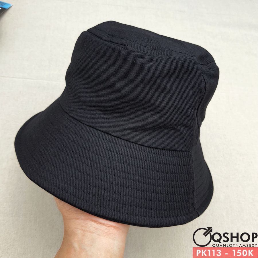 Nón bucket nam kaki màu trơn QSHOP PK113
