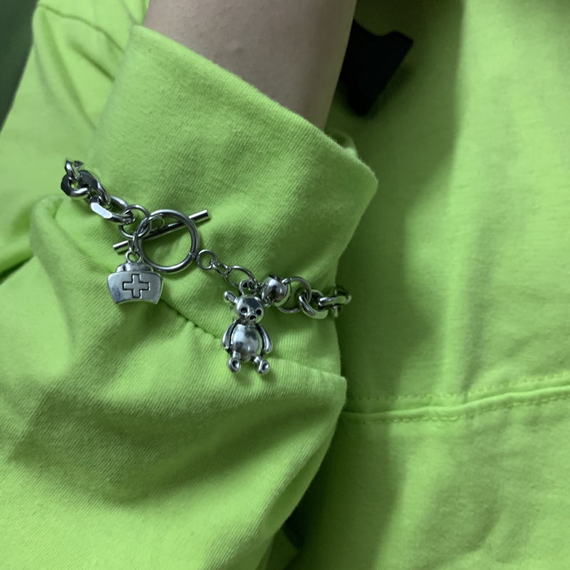 Vòng Tay Hợp Kim Hình Gấu Xinh Xắn Cho Nữ