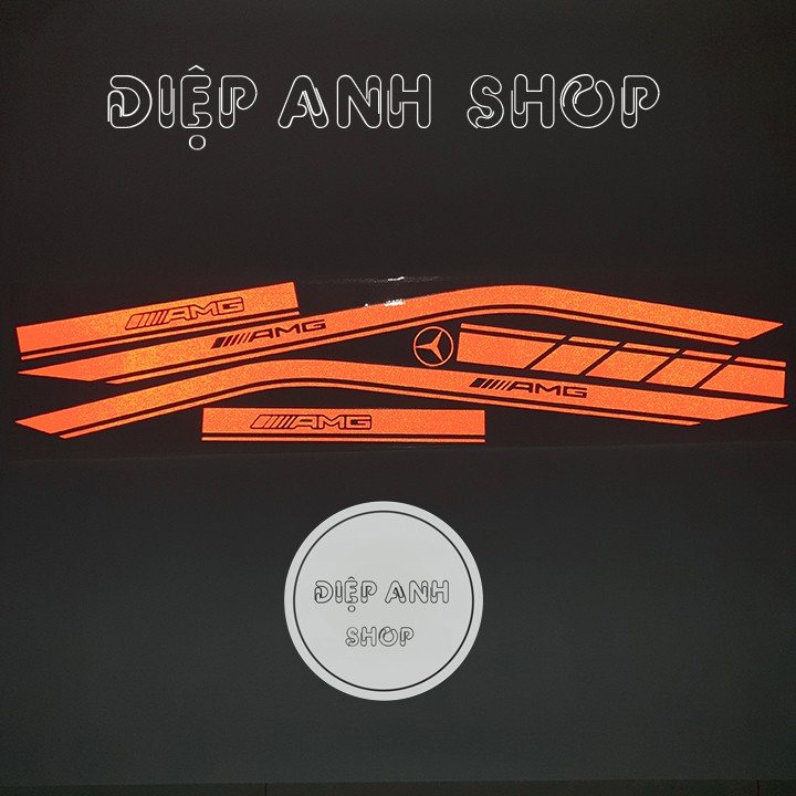 Tem xe SH - Tem chỉ AMG phản quang màu Đỏ - Tem SH chế