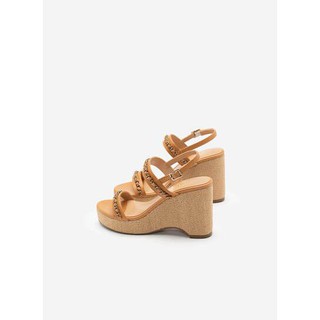 Vascara Giày Đế Xuồng Quai Ngang Phối Mắt Xích - SDX 0425 - Màu Nâu Sáng