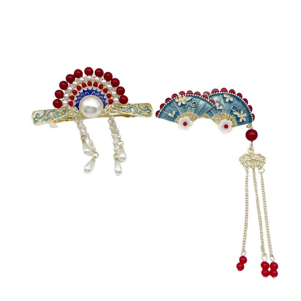 Kẹp Tóc Phối Tua Rua Phong Cách Retro Nữ Tính WMES15H