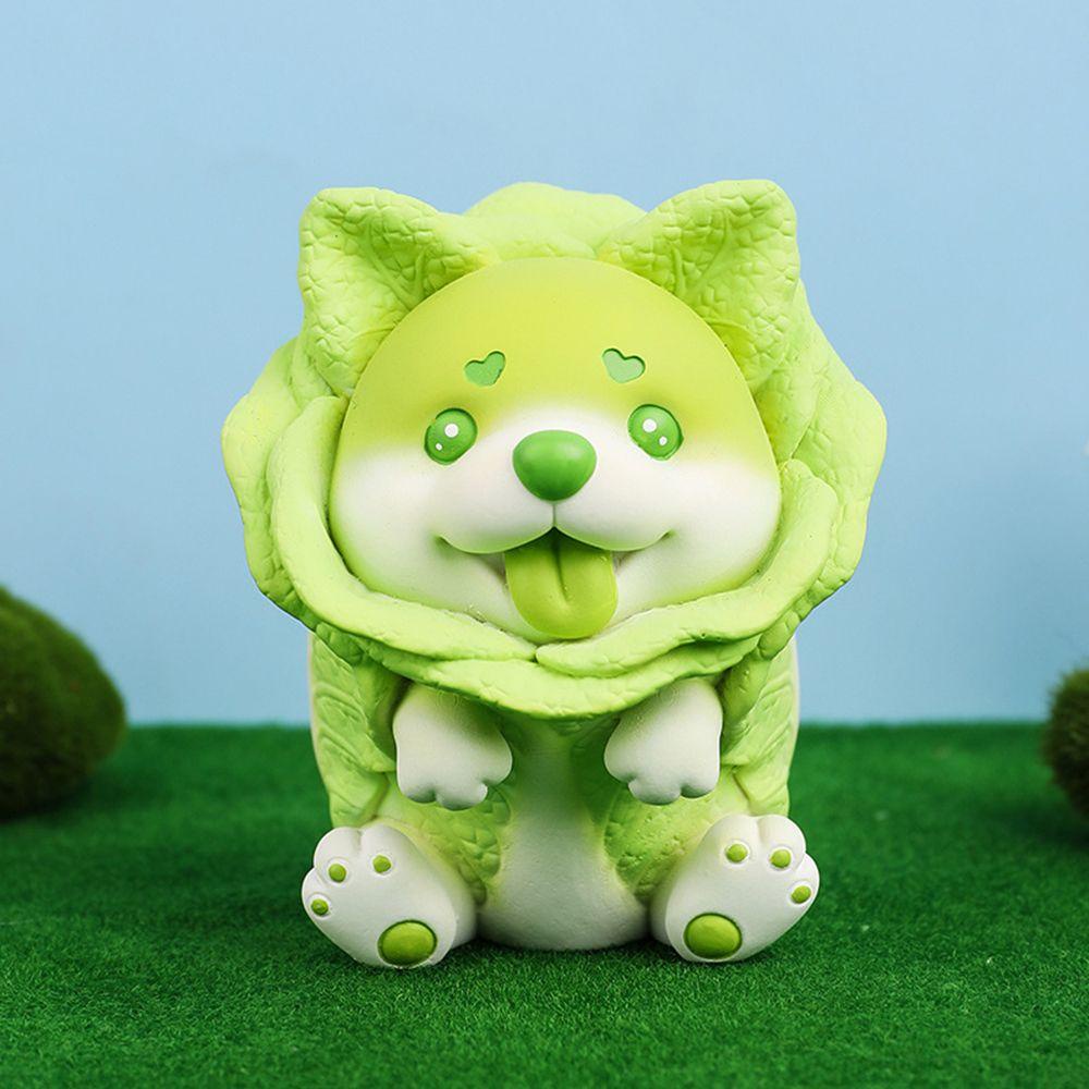 Mô Hình Chú Chó Cabbage Bằng Nhựa Resin DIY Trang Trí Nhà Cửa