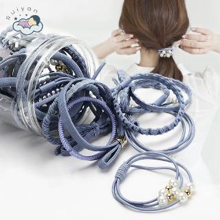 Bộ 24 dây cột tóc cao su co giãn nhiều màu sắc đầy tiện lợi