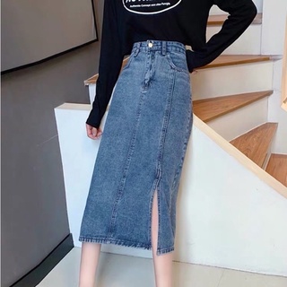 CHÂN VÁY DÀI XẺ CHẤT KAKI THÔ  (VIDEO + ẢNH THẬT) CVDXTK