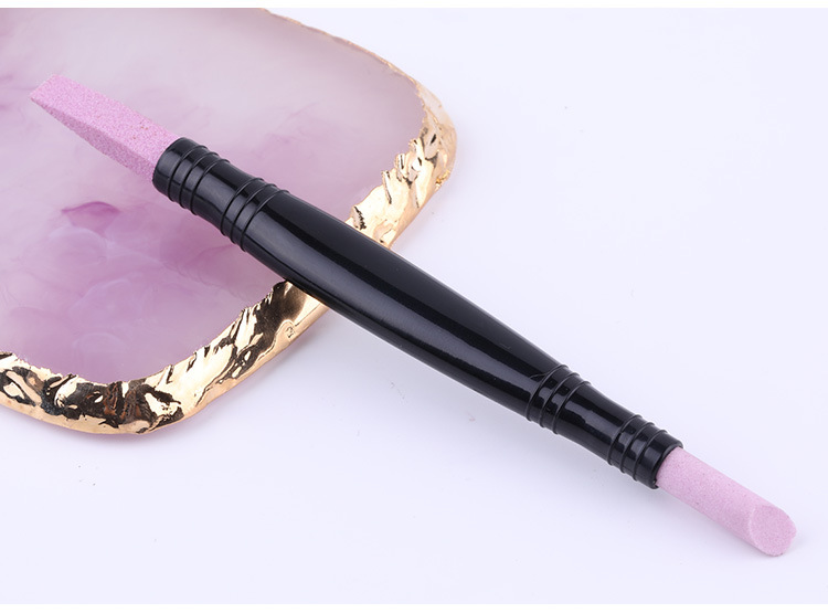 New style Nail Art Quartz Pen Double-headed Multifunctional Exfoliating Repair Polishing Pen Nail Surface Scrub Fine Polishing Rod