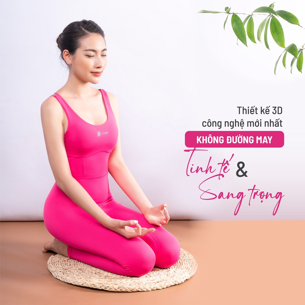 Set Đồ Tập Gym, Yoga Jumpsuit Tiara Livan Sport Cao Cấp