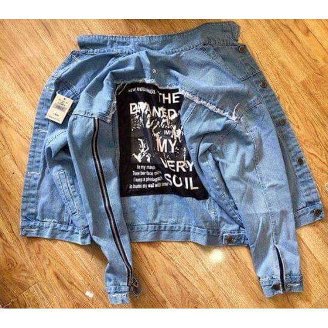 [6 TÚI ]Áo Khoác Jean Nam Nữ Đắp Hình Khóa Tay cực Hót | BigBuy360 - bigbuy360.vn