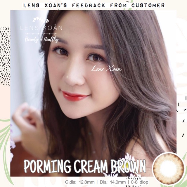 ÁP TRÒNG PORMING CREAM BROWN -OLENS ( LENS XOẮN)