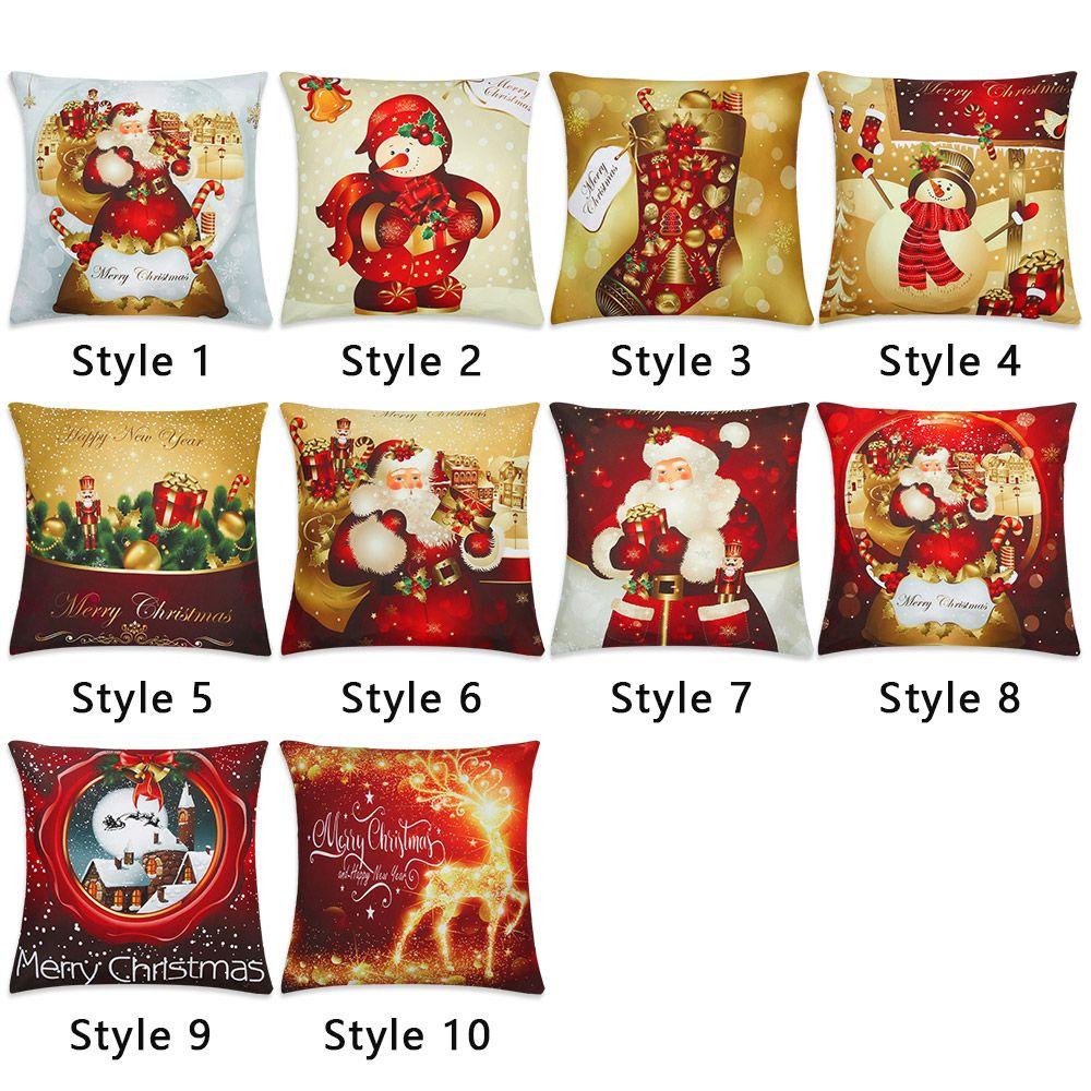 CONOPERY Vỏ Gối Sofa In Họa Tiết Giáng Sinh Dễ Thương