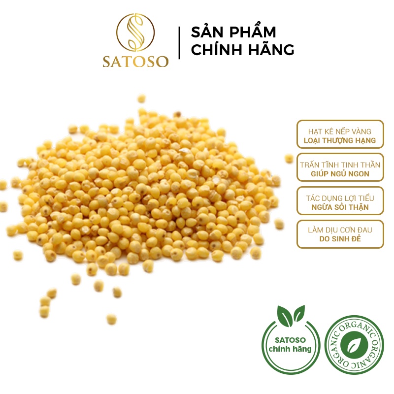Hạt kê nếp vàng SATOSO 1kg thượng hạng giàu dưỡng chất tốt cho sức khỏe SA22