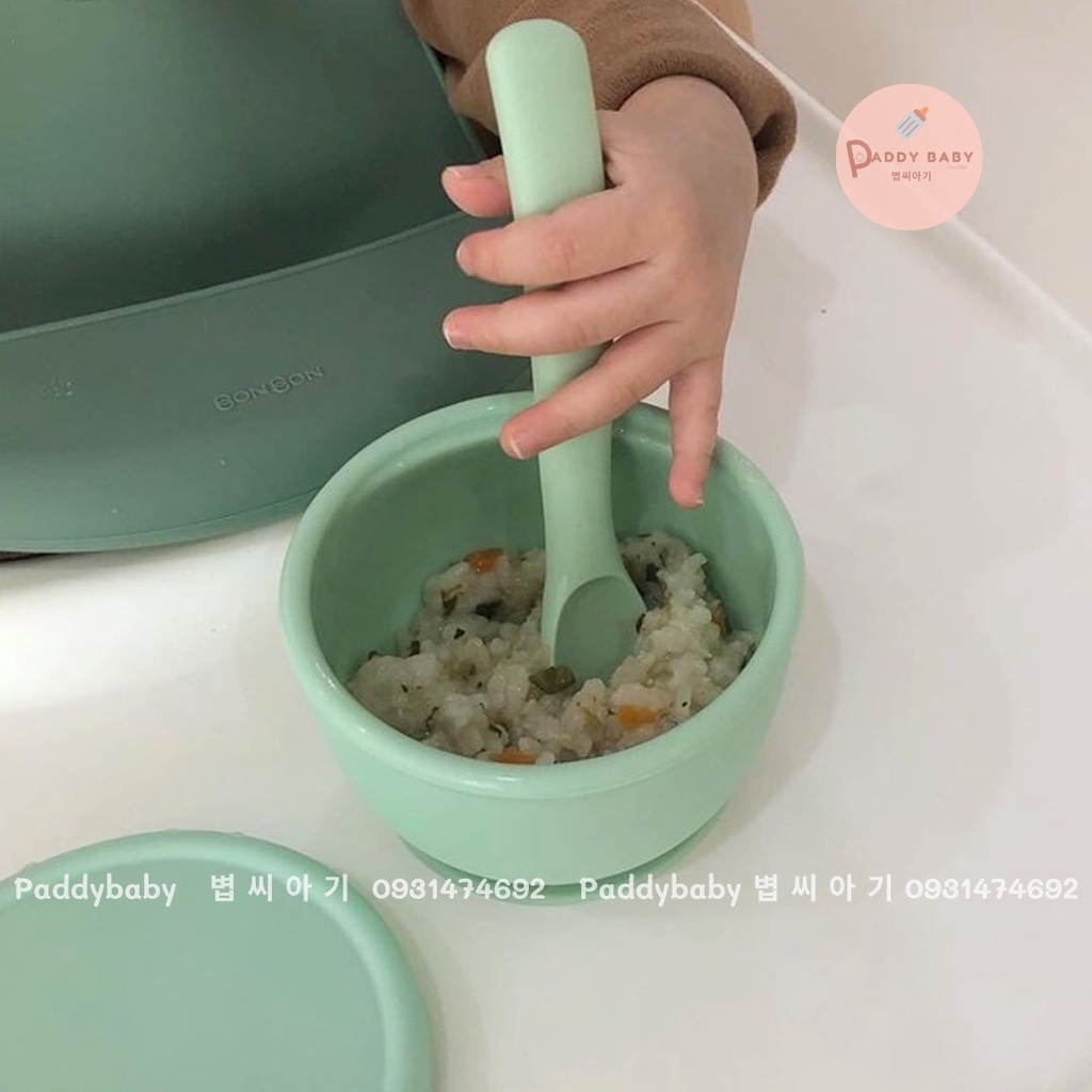 Bát chén silicon đế hít silicon Dailylike Bonbon Hàn Quốc cho bé ăn dặm - Made In Korea