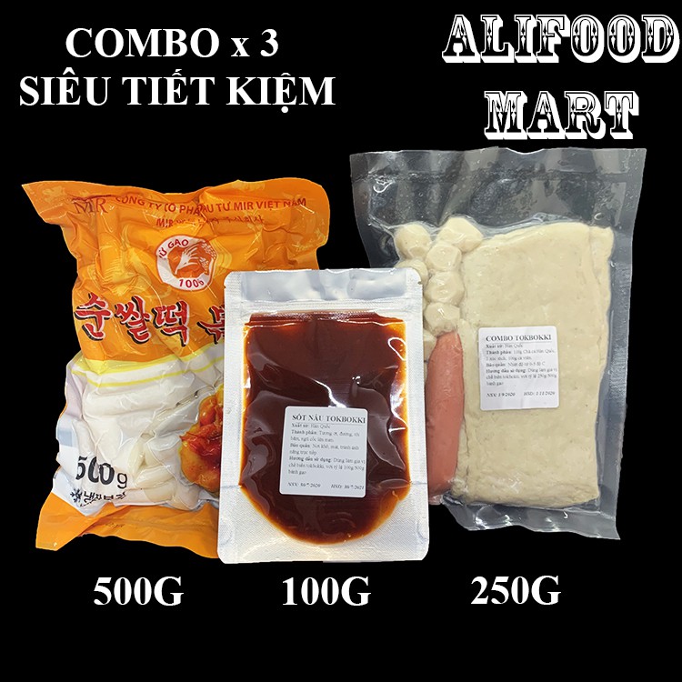 500G BÁNH GẠO CẮT KHÚC GÓI VÀNG + 100G SỐT + 250G COMBO CHẢ CÁ, CÁ VIÊN, XÚC XÍCH