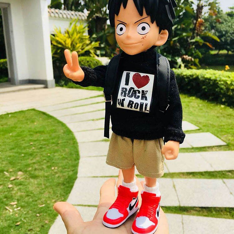 Mô hình đồ chơi Luffy chibi quần áo vải cao 23cm - One Piece