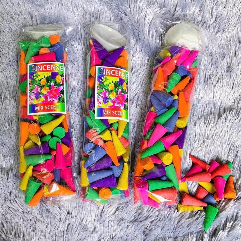 Trầm Thái Mix đủ mùi 100 viên KÈM CHÉN - Thái Lan Siêu thơm