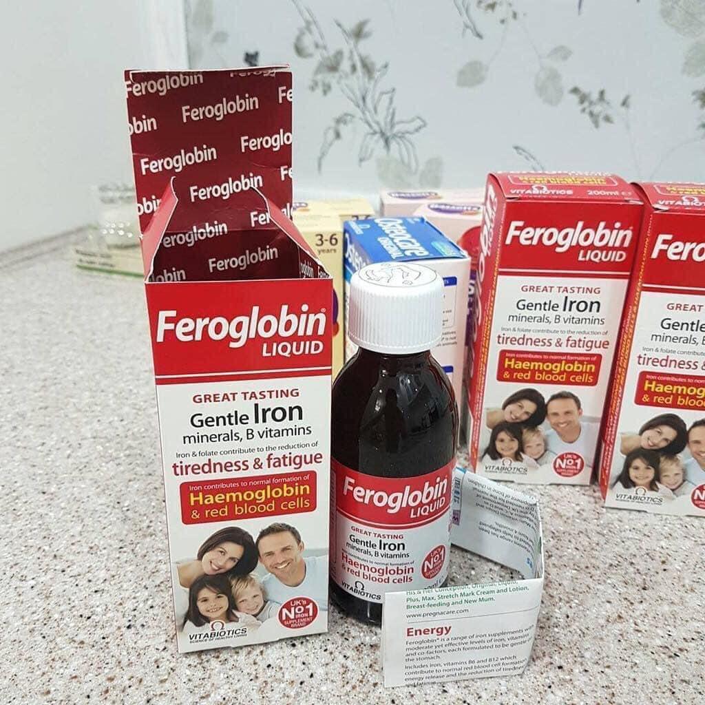 Sắt Dạng Nước Feroglobin Vitabiotics 200ml Anh Quốc Cho Trẻ Từ 3 Tuổi Và Cả Gia Đình