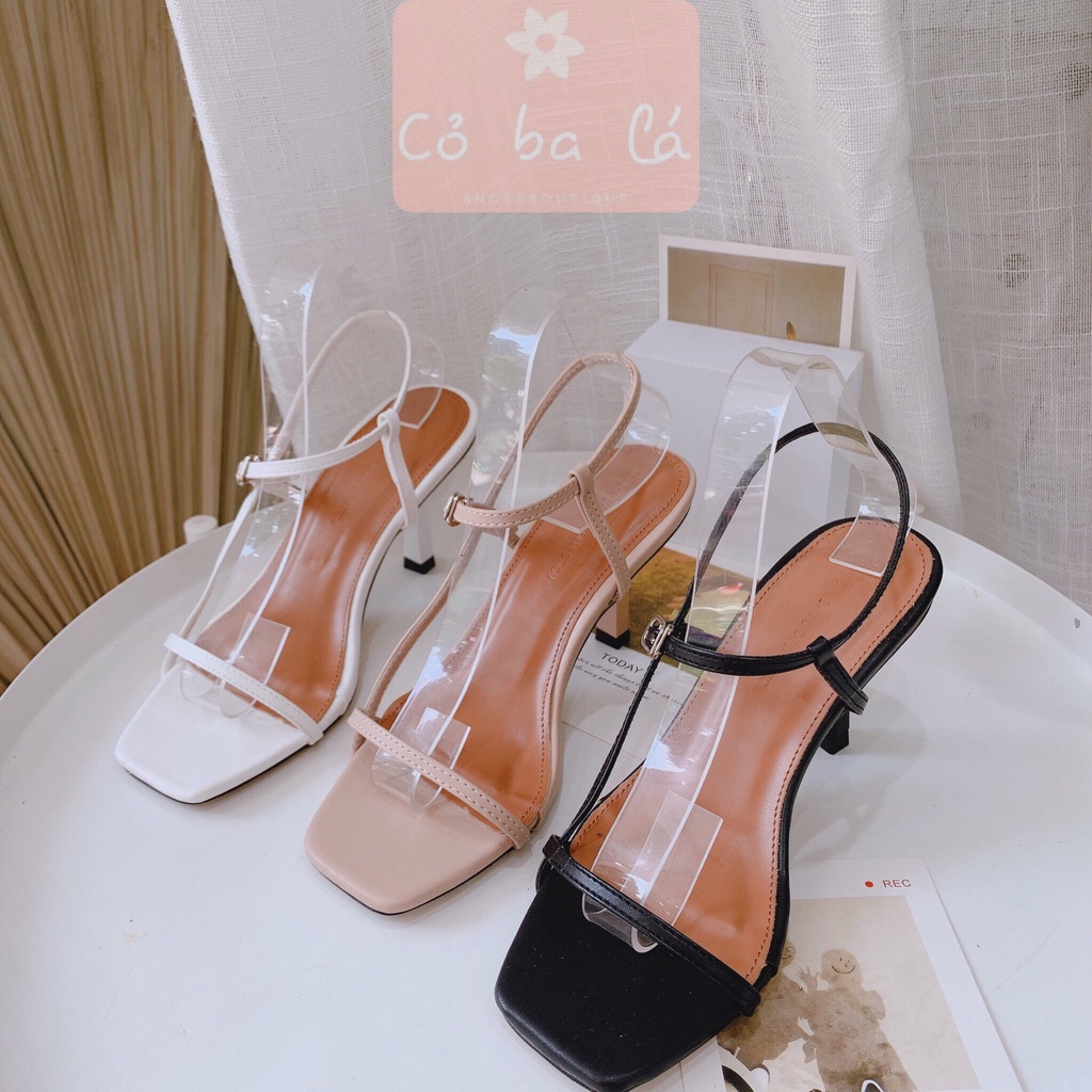 GIÀY CAO GÓT THỜI TRANG COBALA SHOES - GUỐC SANDAL ĐẾ NHỌN QUAI MẢNH G21070200