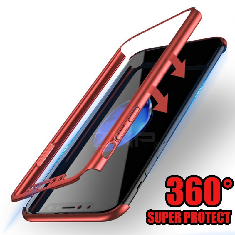 360 Full Cover Case On For iPhone SE 2 11 Pro Max Protective Cover For iPhone XS Max XR X 8 7 6S 6 Plus 11Pro 5S With Glass Film