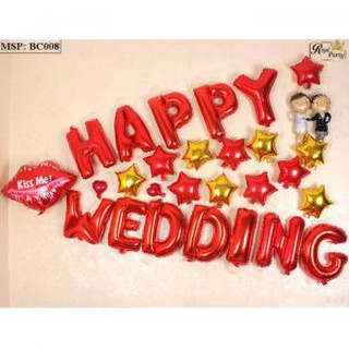 Set bóng cưới HAPPY WEDDING