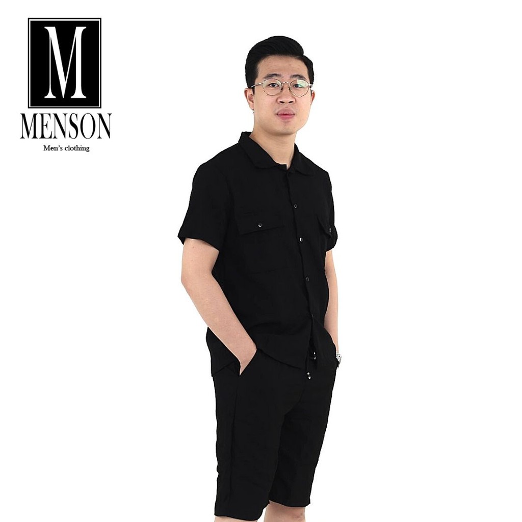 ⭐️HÀNG LOẠI 1⭐️Bộ Đũi Nam Cổ Bẻ Cao Cấp mùa hè - Sét đũi nam chất mát mặc ở nhà, mặc đi chùa - MENSON M322 | BigBuy360 - bigbuy360.vn