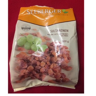 Nho sấy dẻo Seeberger 500g(xách tay, có bill)