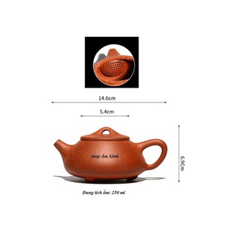 Ấm Tử Sa Nghi Hưng Thạch Biều 250 ml (Huyết Long Sa)